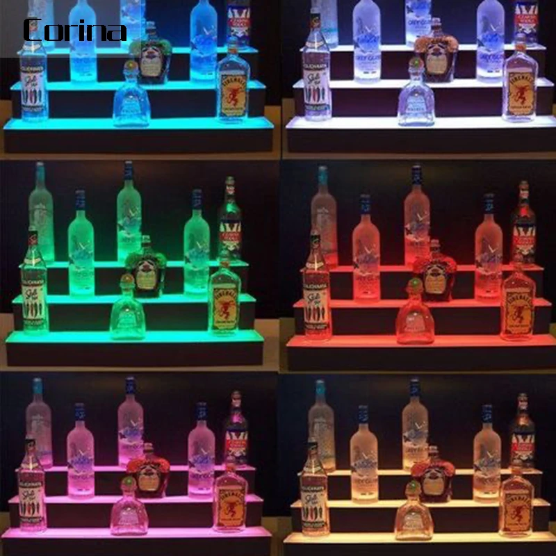 Modern nightclub furniture display shelves bar LED bar shelves