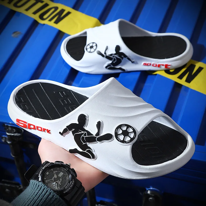 Slipper Manufacturer Fashion Summer Beach Slippers Home Bathroom Non slip PVC Sole Slipper For Men