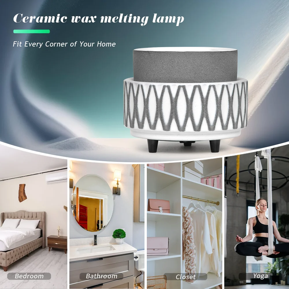 Good Quality Factory  Oil Burner Wax Melt Warmer Electric With  changing Light PTC Heating Silicone Liner