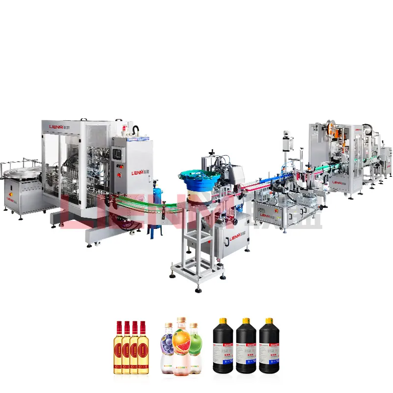 Lienm Shampoo Cream Oil Liquid Filling Machine Machinery Filling and Gluing Machine Line for Liquid Oil