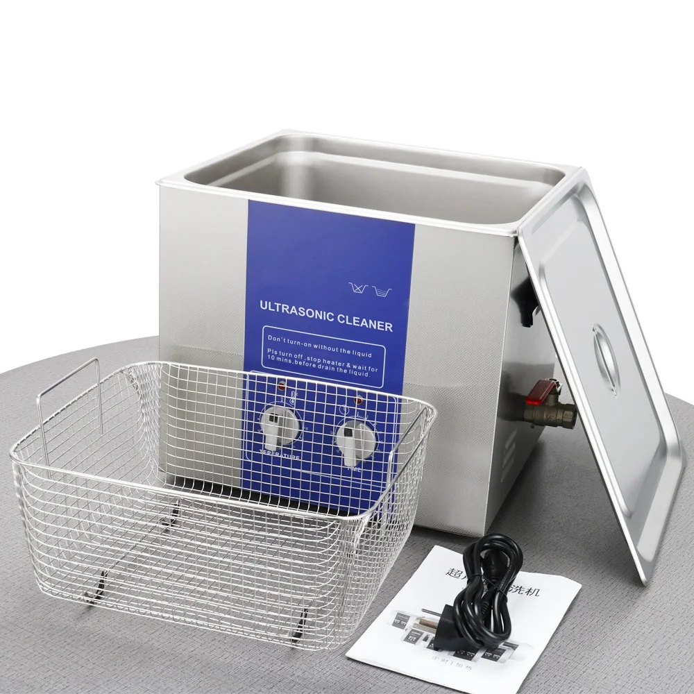 Widely popular glasses lens jewelry ultrasonic cleaning machine 15l 360W commercial ultrasonic cleaner