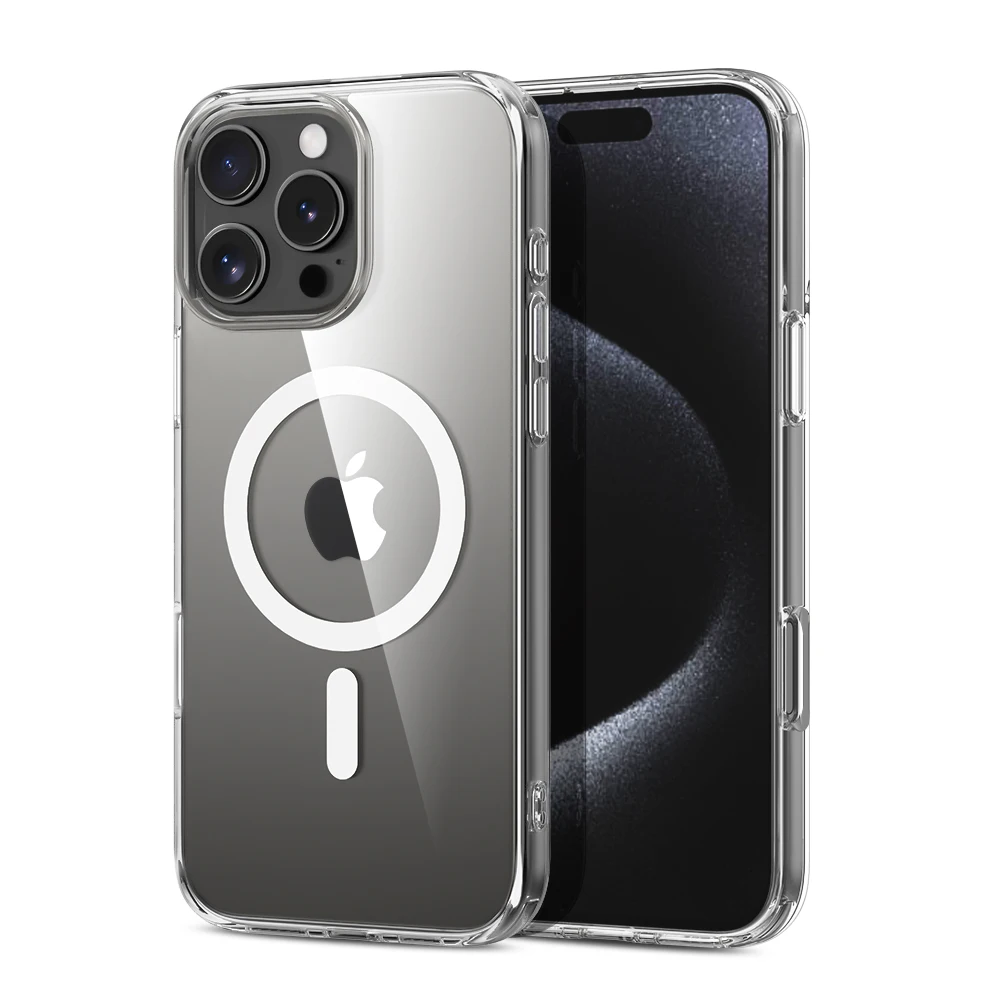 For iPhone 16 Pro Max Case 15 14 13 12 Plus Mini Cover Original Clear For Magnetic Wireless Charging Phone Case