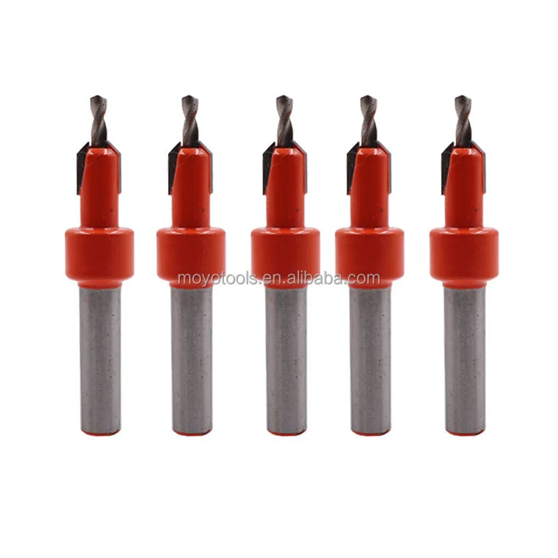 Countersink Drill Bit Set HSS Countersink Screw Countersunk Step Hole Screw 8MM Shank Diameter 8-10mm Woodworking Router Bit