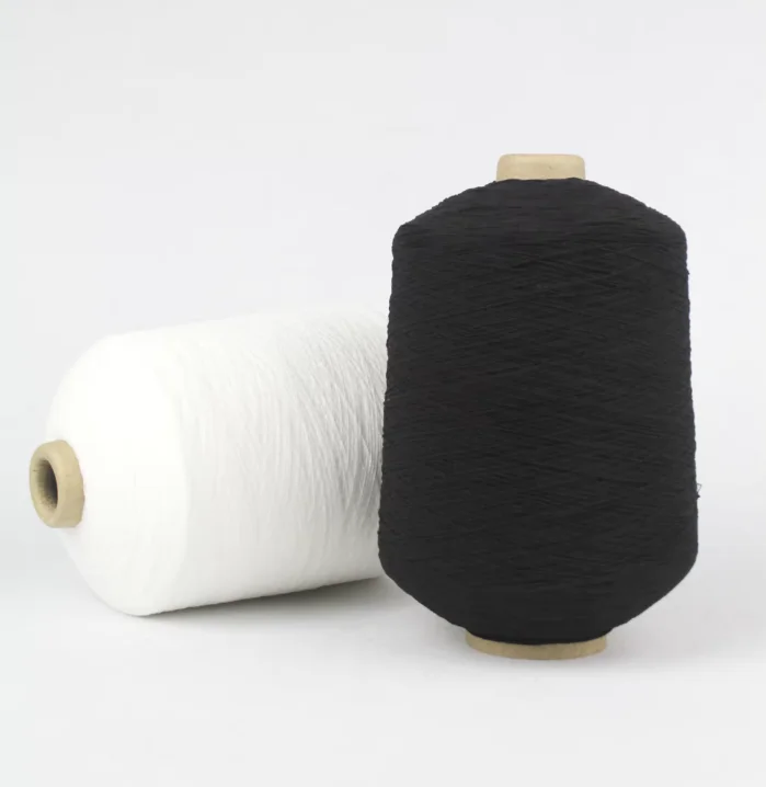 Customized 75D Double Covered Elastic Yarn Polyester Nylon for Medical Socks Knitting Latex Rubber Thread round Pattern Cords