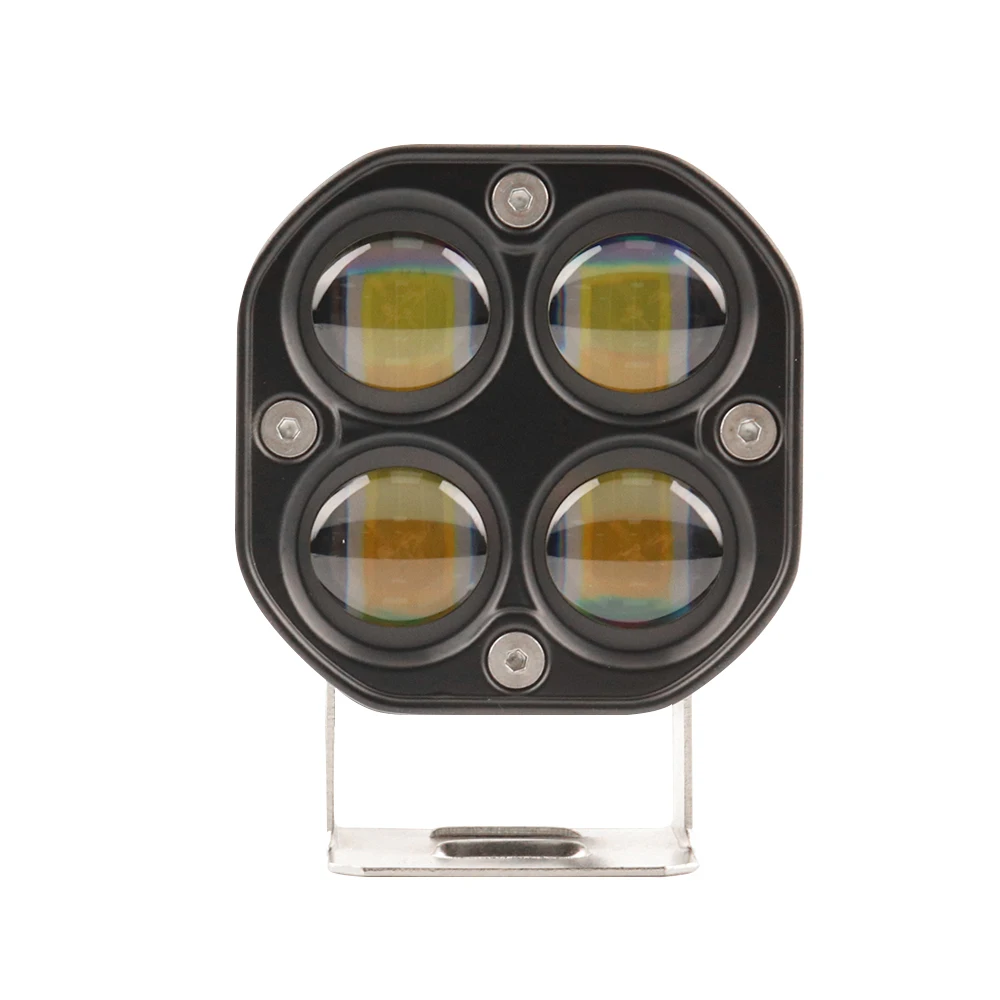 Dual Color mini driving light led auxiliary fog lamp 5d projector round 3 inch 40w led pods light