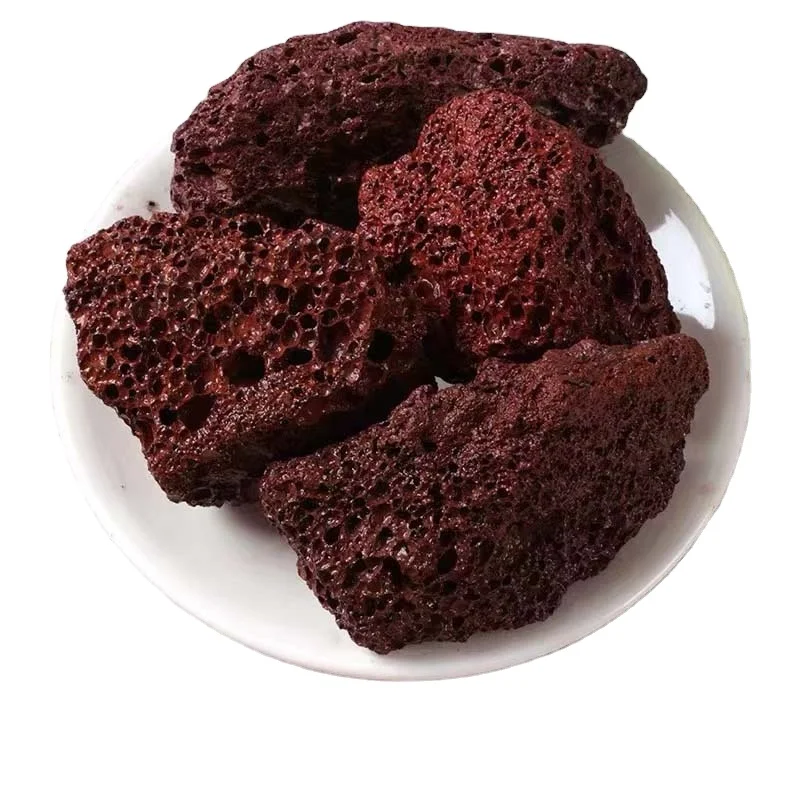 Naturally formed volcanic rocks are red and black, with uniform particles of 1-3cm and 3-5cm volcanic pumice stone for plants