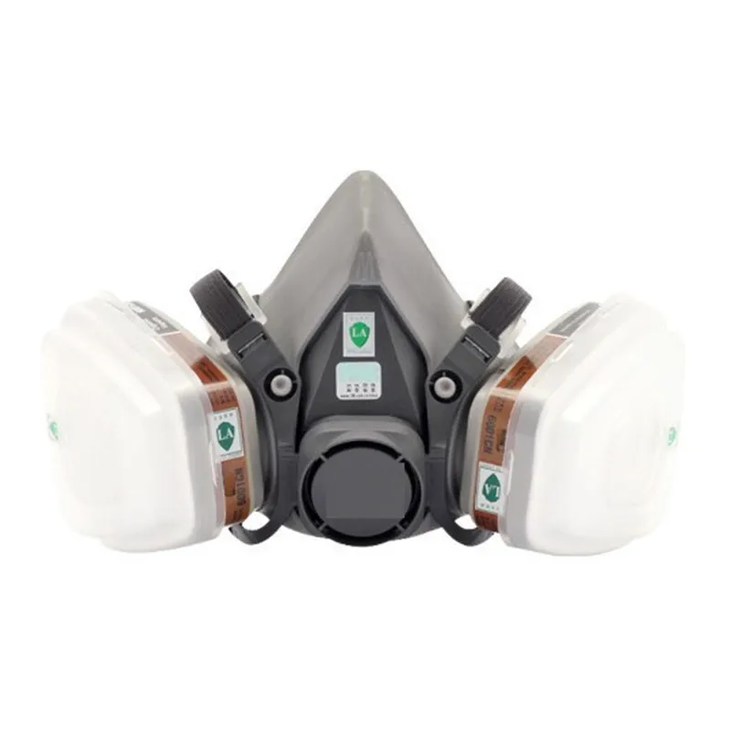 6200 style anti dust gas high filtration Chemical spray paint mining half face gas respirator mask for worker