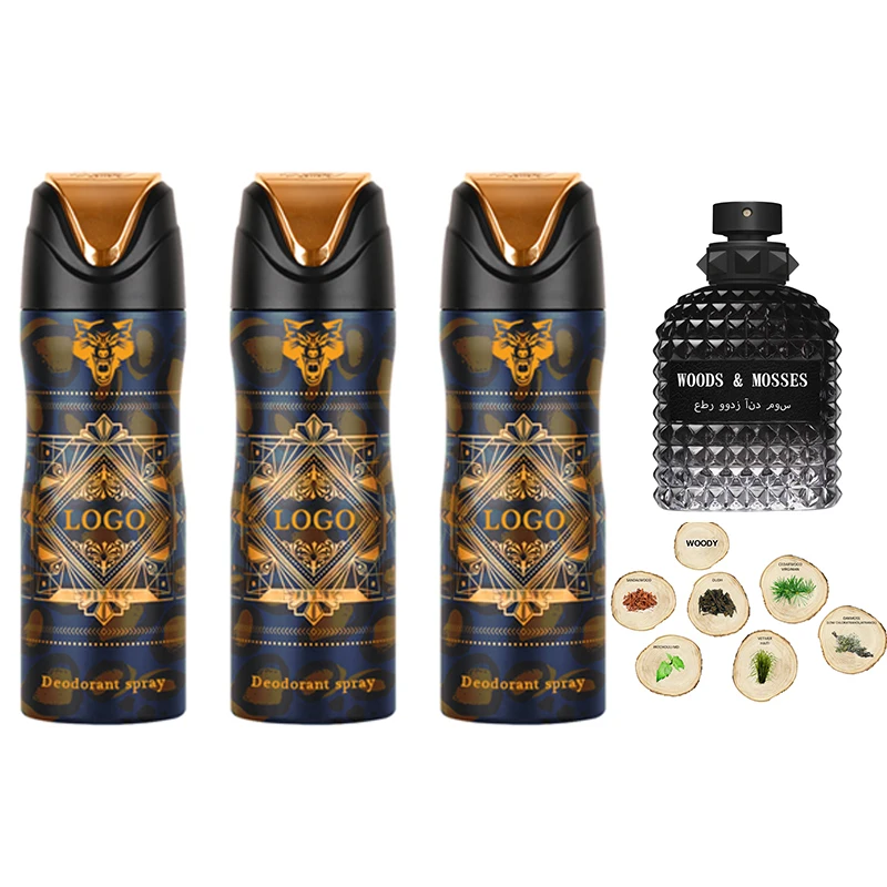 200ml Middle East Style Odor Removing Mens Body Spray