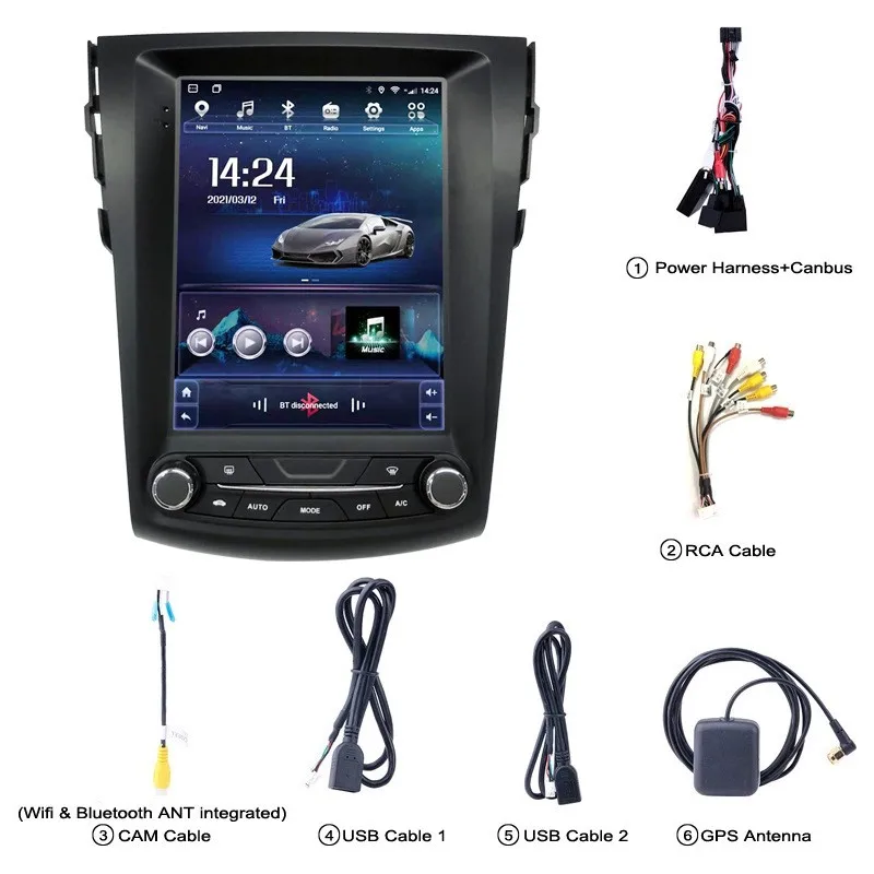 Tesla Style Android Car DVD Navigation Radio For  2007-2012 toyota RAV4 Car Media Player 9.7 inch radio player