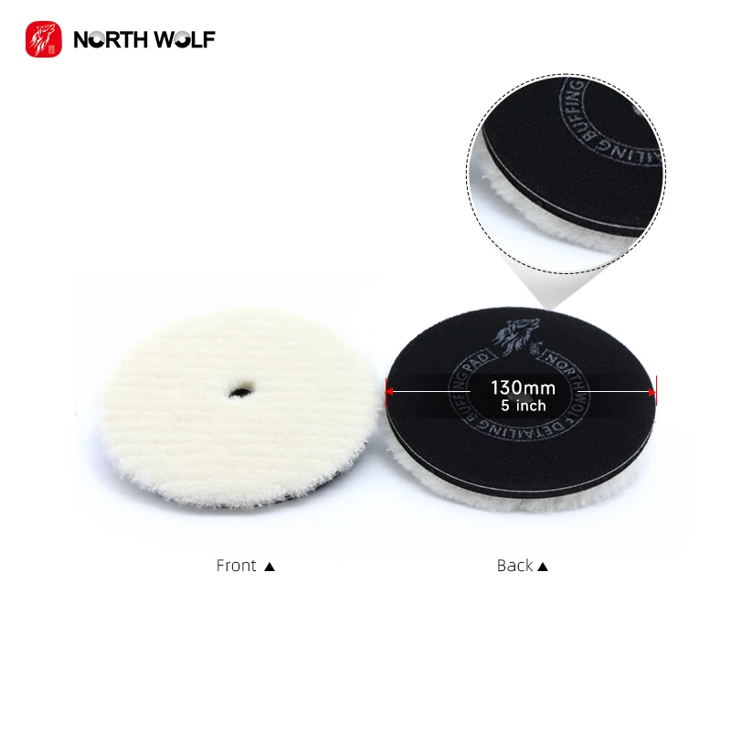 North Wolf 5Inch Japan Ultra soft Microfiber Wool Polishing pad  Car Cutting Buffing Wool Pads