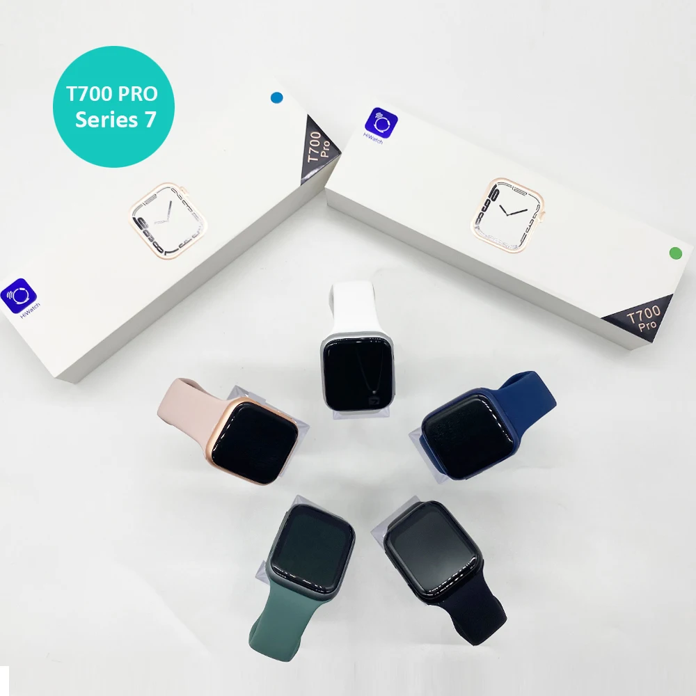 New Watch 7 t700pro smartwatch t 700 plus bracelet series7 seri 7 Wireless charging watch 7 T700Pro smart watch pk T500 pro