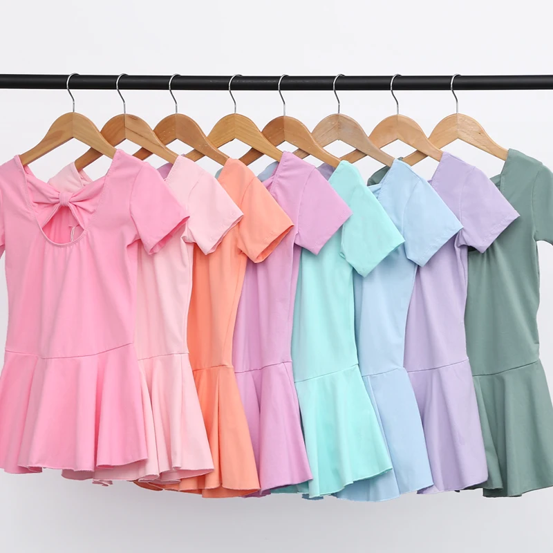 Ruond-neck Suspender Children Training Dance Wear Ballet Leotard Gymnastics Dance Ballet Dress Cloth Ballerina Girls Children