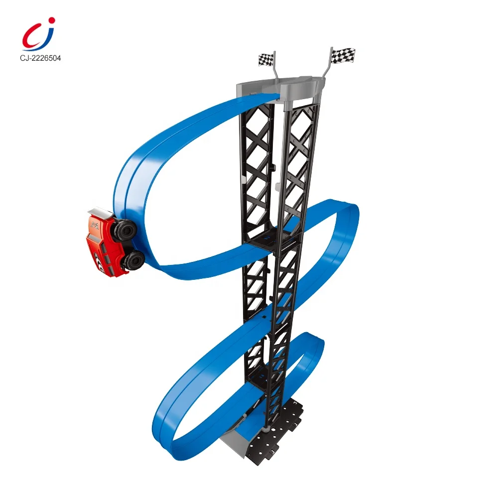 Chengji toys r us car slot car tracks assemble magnetic high speed friction sliding car new style diy racing track set slot toy