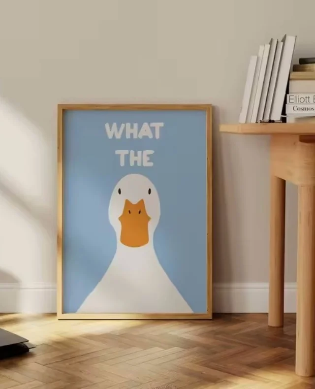 Duck  Peace Was Never An Option Funny duck Canvas Prints Posters duck Meme Art Signs Modern Home Living Room Decor Paintings