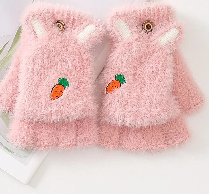 
Factory Outlet Cute Multiple Colors Winter Pattern Polyester Keep Warm Student Gloves 