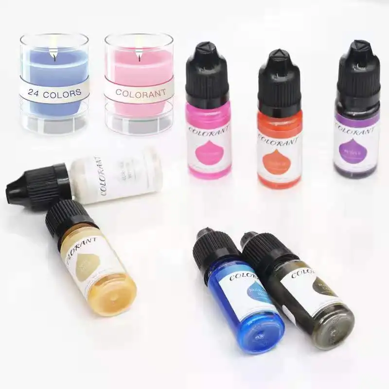 Unscented Solid Candle Dye High Enriched Liquid Pigment for DIY Soap Candles and Silicone Glue Epoxy Resin