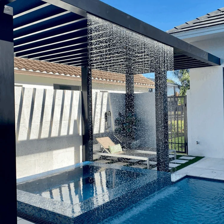 Внутренняя и наружная дождевая занавеска, занавеска для фонтана со светодиодной подсветкой