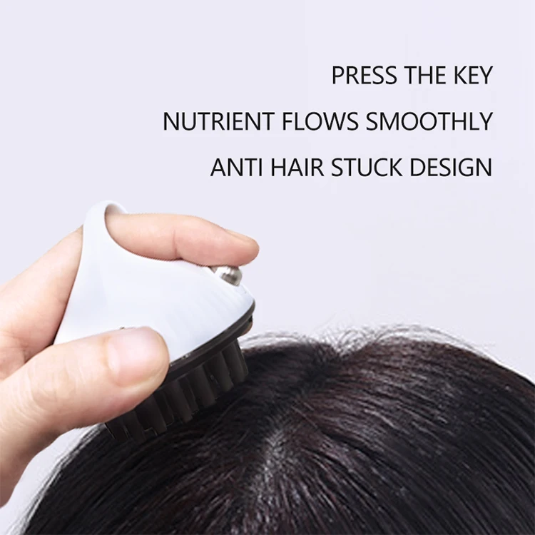 Factory Wholesale Hair Scalp Massager Comb Dispenser Serum Oil Silicone Hair Massage Brush