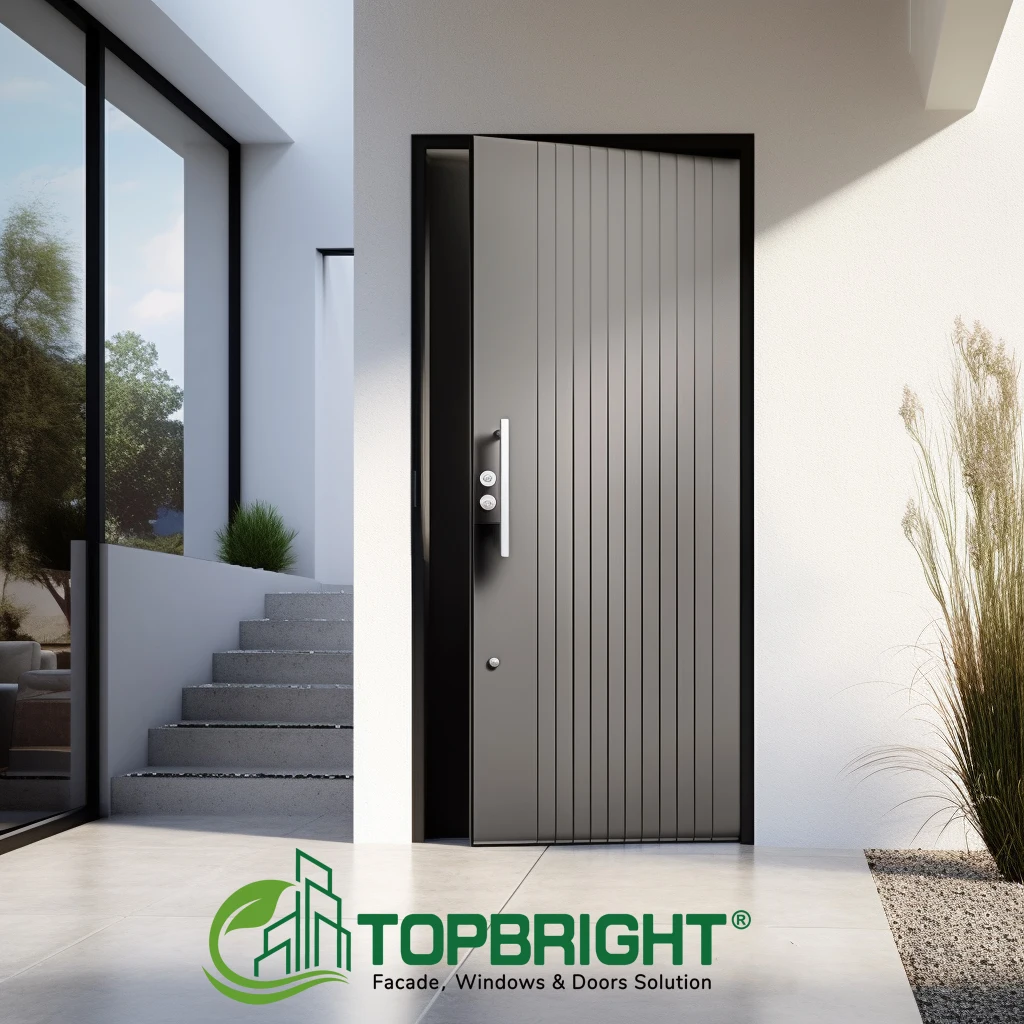 China Supplier Latest Design Luxury America Style Double Iron Gates Design Interior Steel Entrance Door aluminium entrance door