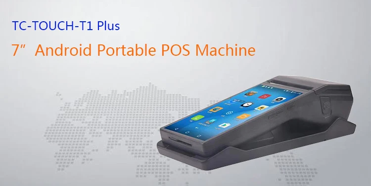  Портативное портативное беспроводное android POS-устройство с 80 мм принтером и считывателем NFC