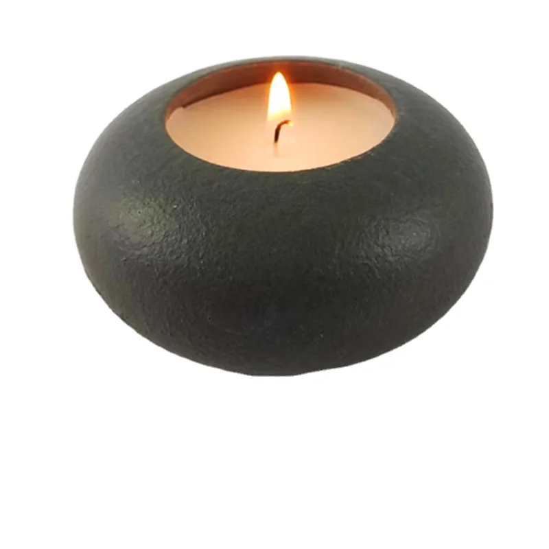 nordic style round ball ceramic candle holder