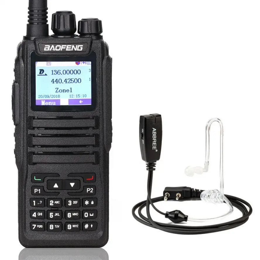 
2019 Baofeng DM 1701 dm1701 Walkie Talkie Dual Time Slot DMR Digital/Analog DMR Repeater SMS Compatible Ham 2 way Radio Headset 