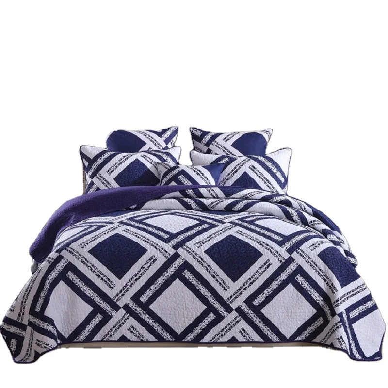 bohemian design quilted bedspread printed quilt light weight quilt set bedding throw blanket coverlet