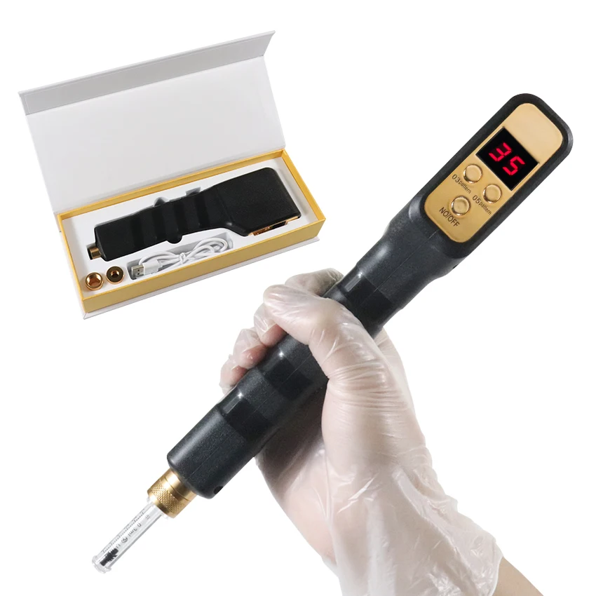 Newest 2024 Adjustable Electric Automatic Hyaluronic Pen Injector Needle Free Hyaluronic Acid Injector Pen
