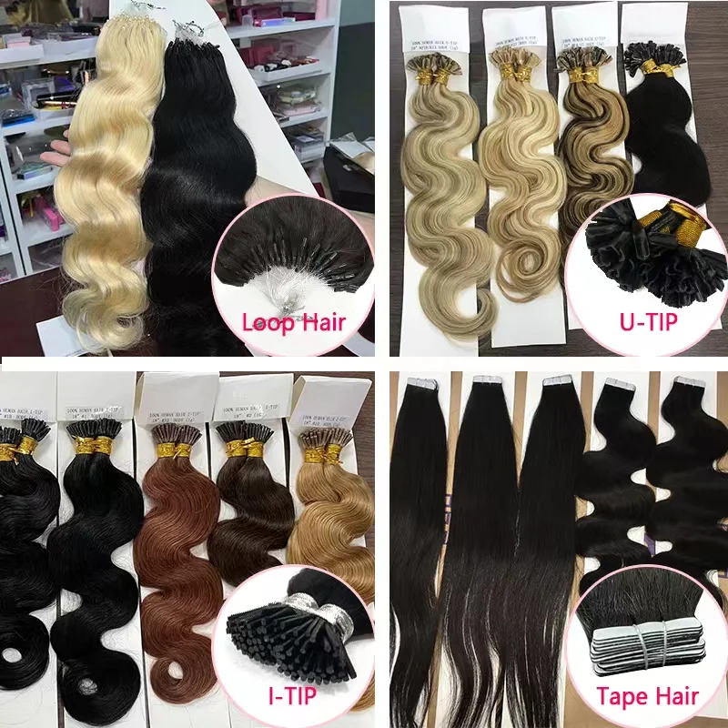 High quality 100% raw tape ins virgin human hair pack wholesale vendor custom color tape hair extension