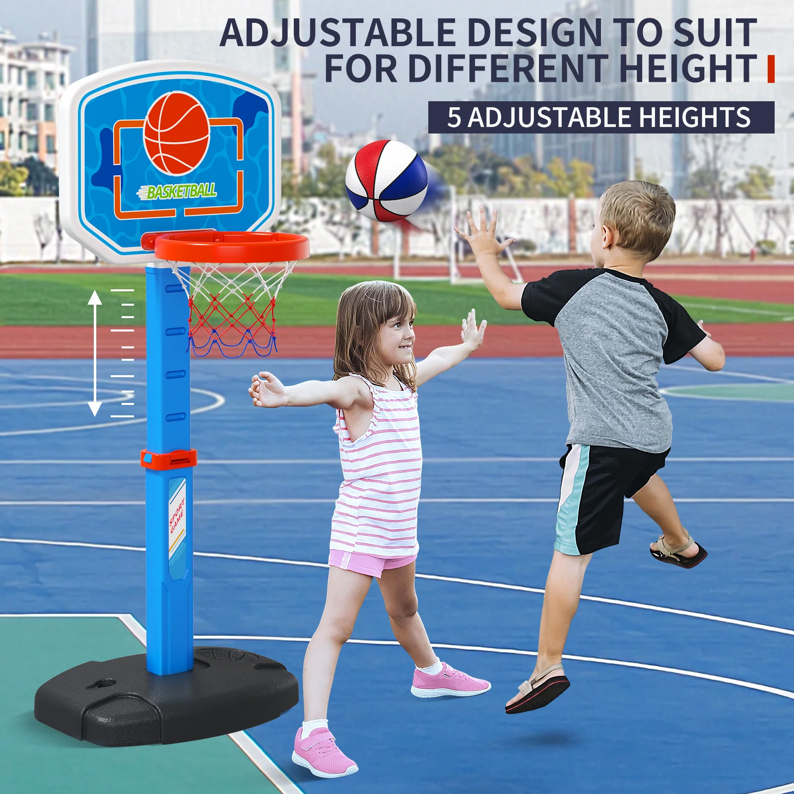 Swimming Pool Basketball Hoop Portable Outdoor Basketball Hoop for Pool with Balls Toys Game for Boys and Girls Summer Toys Gift