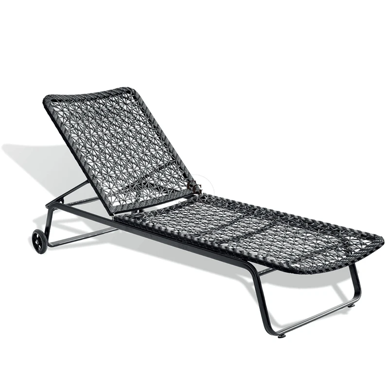 Best Black Chaise Lounge Rattan Pool Deck Chairs Cheap Le Corbusier Chair