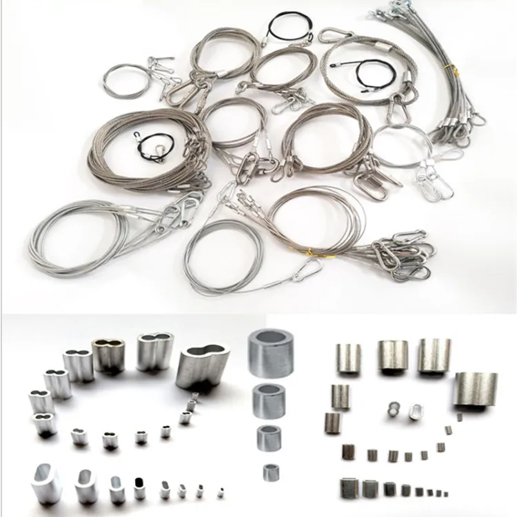 HQ CUSTOMIZED Stainless Steel Wire Rope Sling with Two Loops Fastened by Ferrule and Thimbles