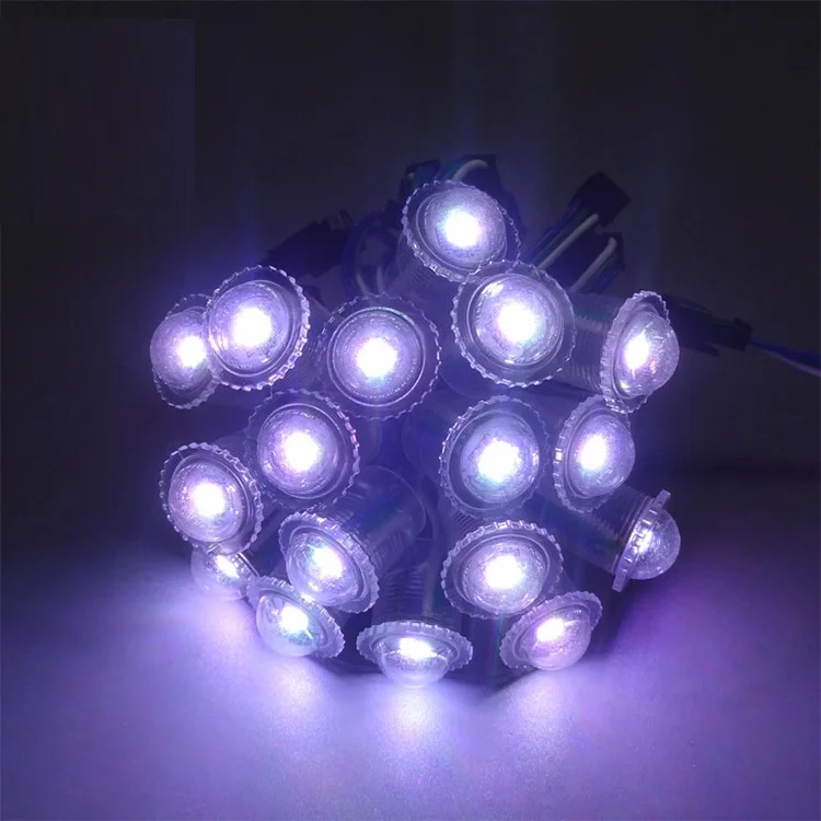 DC12V водонепроницаемый умный RGB цифровой светодиодный пузырь 26 мм 3 светодиода smd5050 пиксельный свет Полноцветный адресный