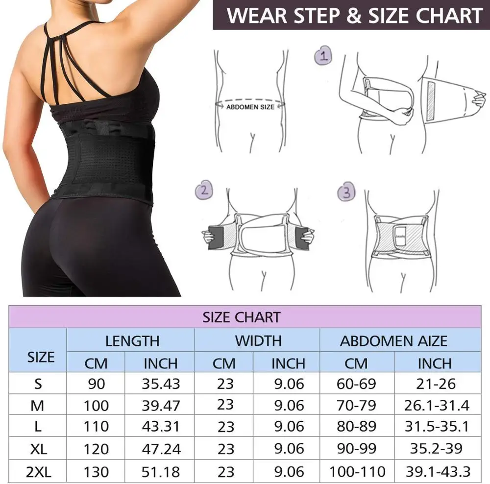 Wholesale Oem Premium Neoprene Workout Weight Loss Sweat Belt Compression Waist Trimmer Slimming Band Waist Trainer for Women