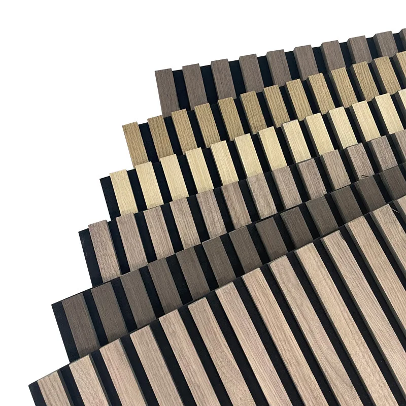 Ecoupp Pet Acoustic Wallboard Cladding Slatted Interior Decorative Soundproof Booth Wall Panels