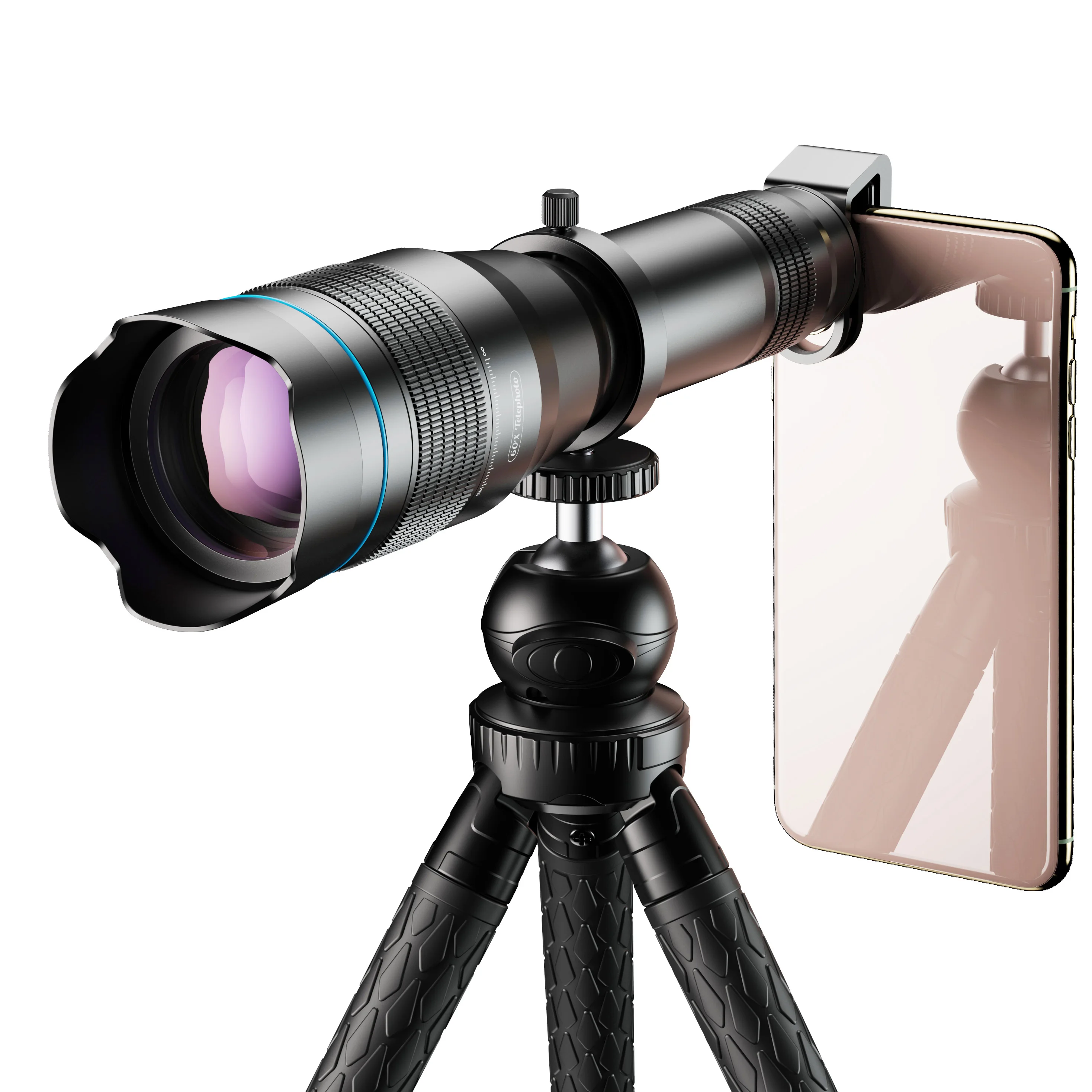 
Apexel High Definition Super Monocular Telescopes 60x telephoto lens for Mobile Phone with Tripod 