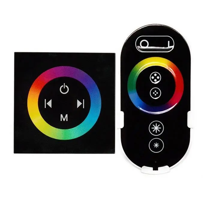 СВЕТОДИОДНЫЙ контроллер rgb стеклянная Сенсорная панель 86*86 мм настенный 12v 24v 4a 288w rf пульт дистанционного управления smd5050 светодиодный