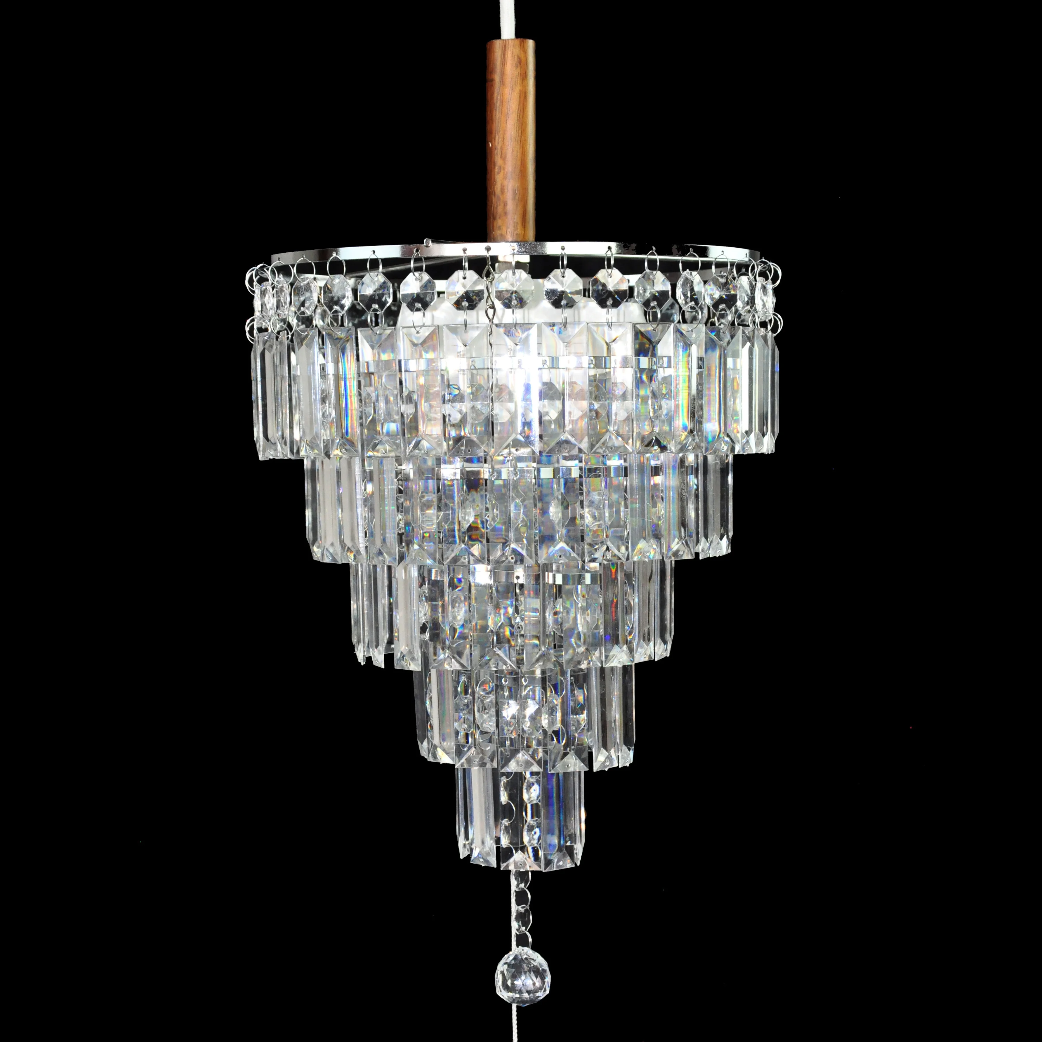 Hot sale acrylic clear beaded lampshades wholesale decorative cheap chandelier