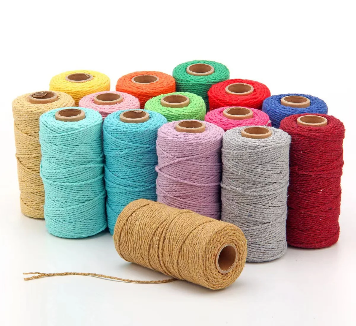 2mm Factory Wholesale Single Color Packaging Rope Cotton Strings Macrame Cord