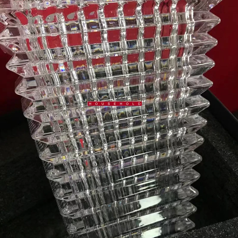 glass vase for flowers  French luxury style crystal vase T shape vase