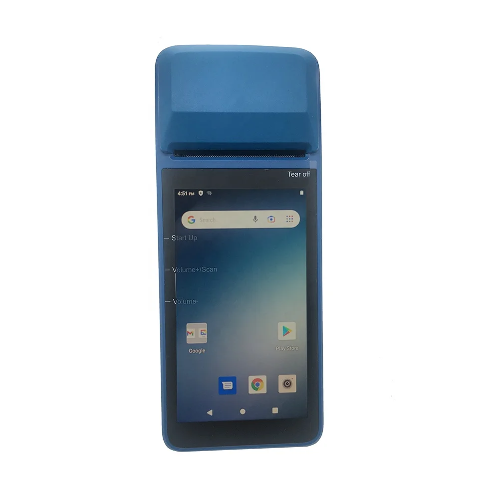 Портативный мобильный телефон H8C система Android 11 сенсорный экран Ручной беспроводной Pos-терминал с принтером для билетов
