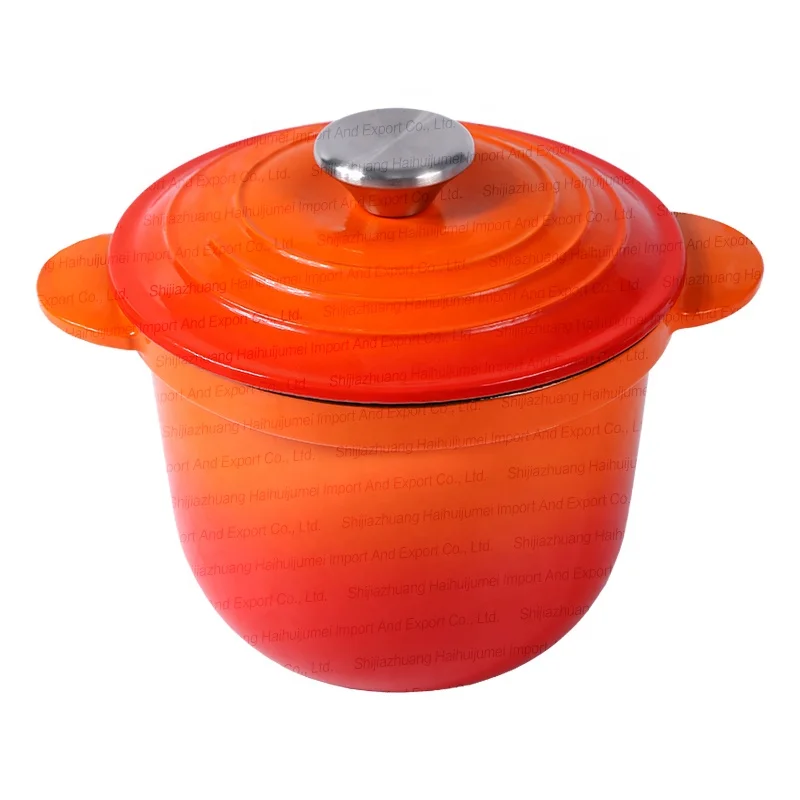 Новый дизайн кастрюли голландская духовка чугунная эмалированная кухонная посуда для запекания кухонная утварь