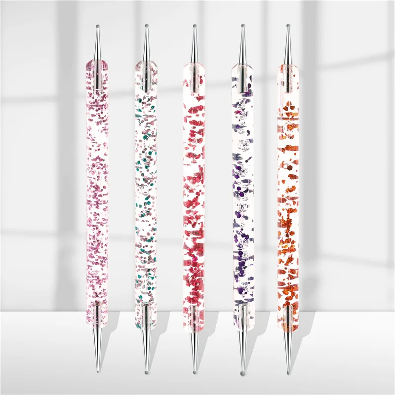 Dual-ended Nail Dotting Pen Crystal Beads Handle Rhinestone Studs Picker Wax Pencil Manicure Nail Art Tool