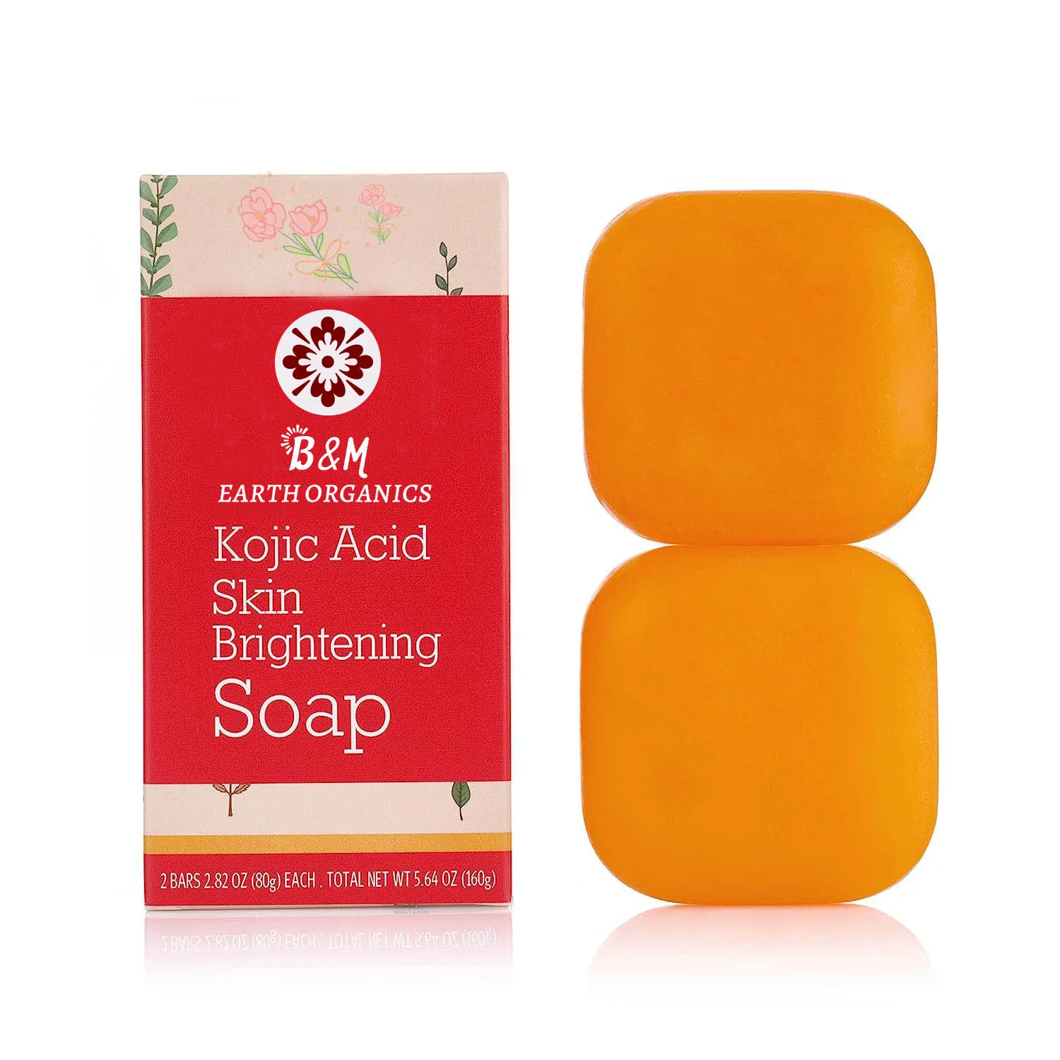 White Pure Kojic Acid Skin Brightening Soap Glycerin Soap Bar for Exfoliating Face with Tea Tree Coconut Oil Sun Damage Skin