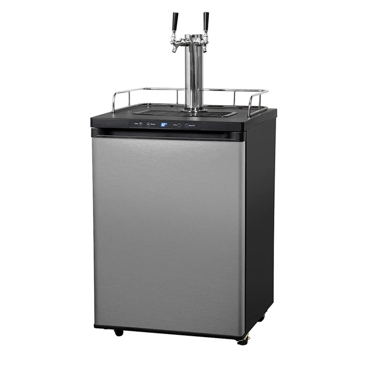 Stainless Steel Bar Beer Bottle Cooler Fridge With Single Or Dual Tap Beer Keg Cooler