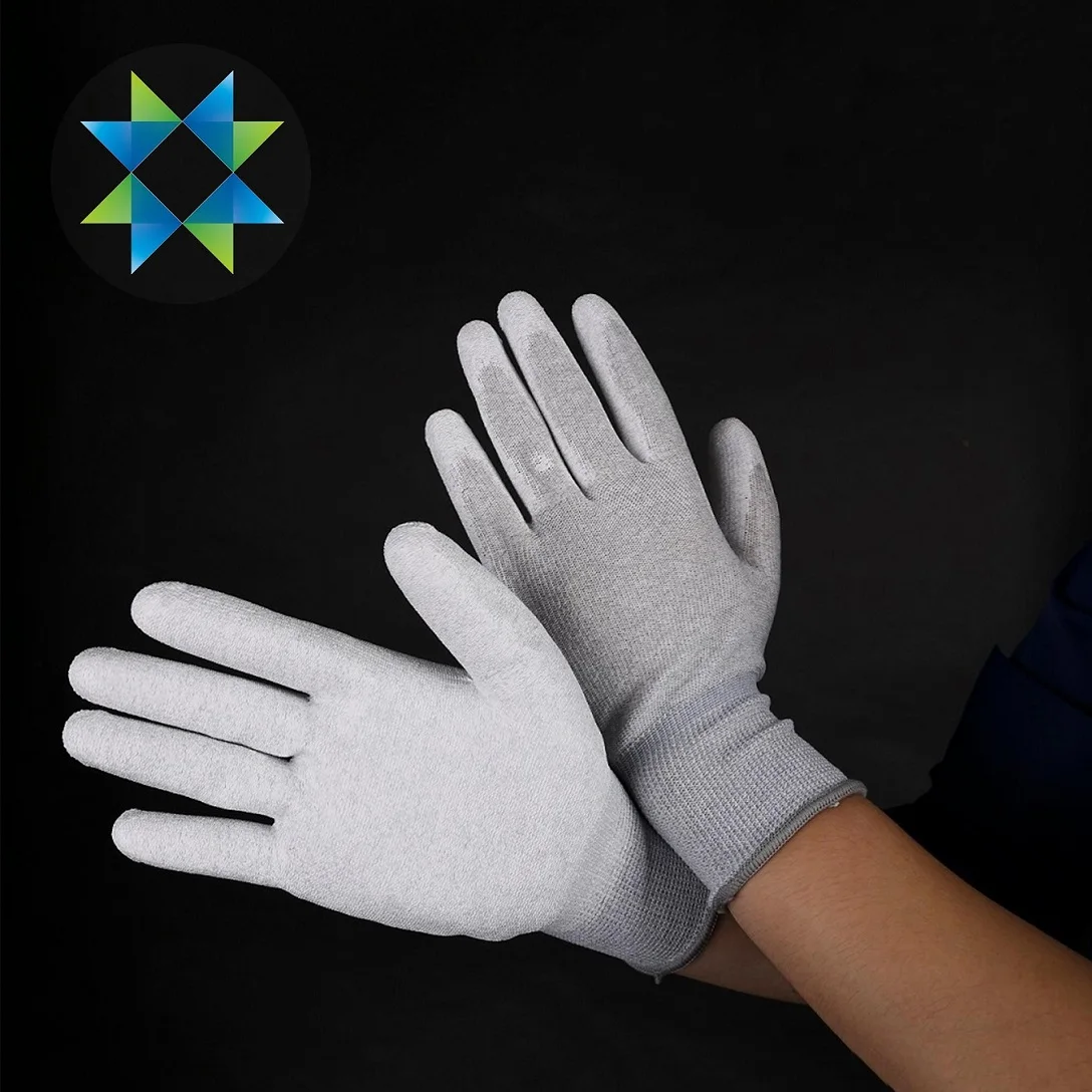 SKPURE  Palm Coated Nylon PU Gloves Polyurethane Palm Fit Safety work Gloves for Work