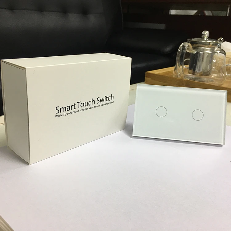 Tuya IOT Wireless Wifi Voice Control 3gang Smart Touch Light Switch Panel