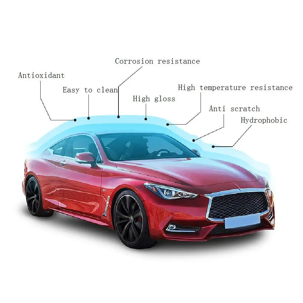 10H алмазное нано жидкое покрытие для защиты от царапин высокоглянцевое гидрофобное керамическое покрытие для автомобиля