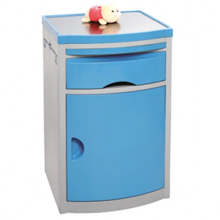 YH-C02 Factory Price High Quality Abs Mobile Hospital Beside Cabinet Medical Cabinet Hospital Bed Table With Drawer