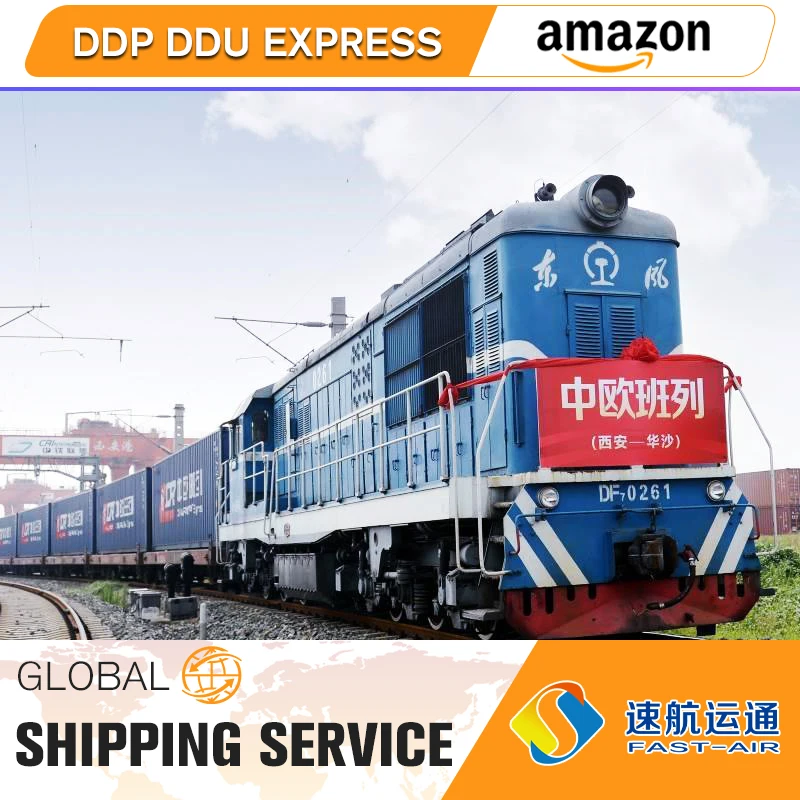DDP DAP railway transport freight forwarder to uk train ship to amazon spain germany netherlands